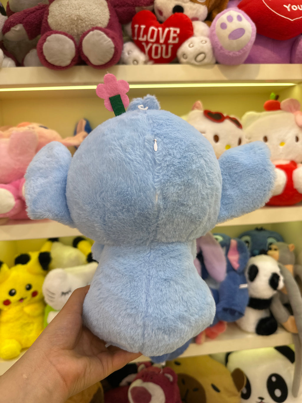 Stitch Uzun Kulaklı Pembe Peluş