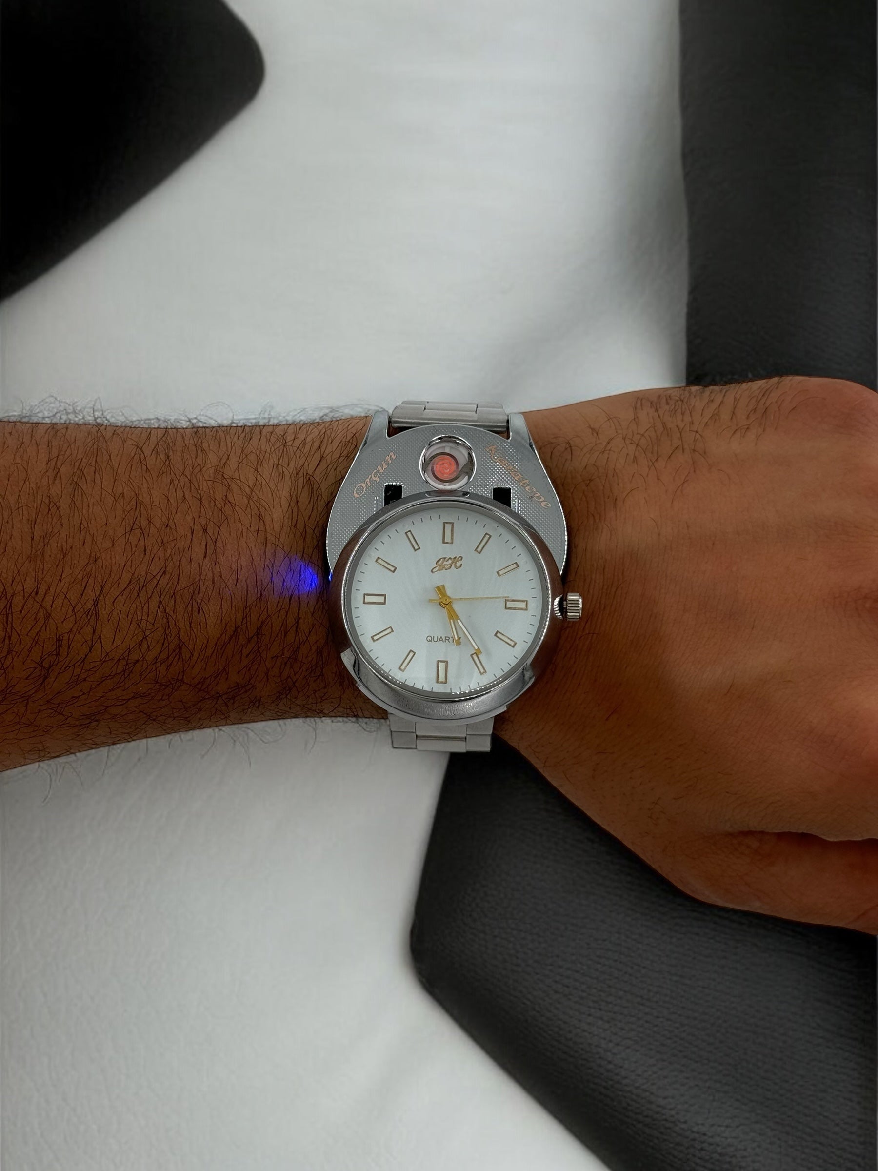 Metal Kordon Çakmaklı Kol Saati 0653