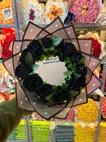 Aynalı Sevgili Solmayan Gül Çiçek Buketi 6699