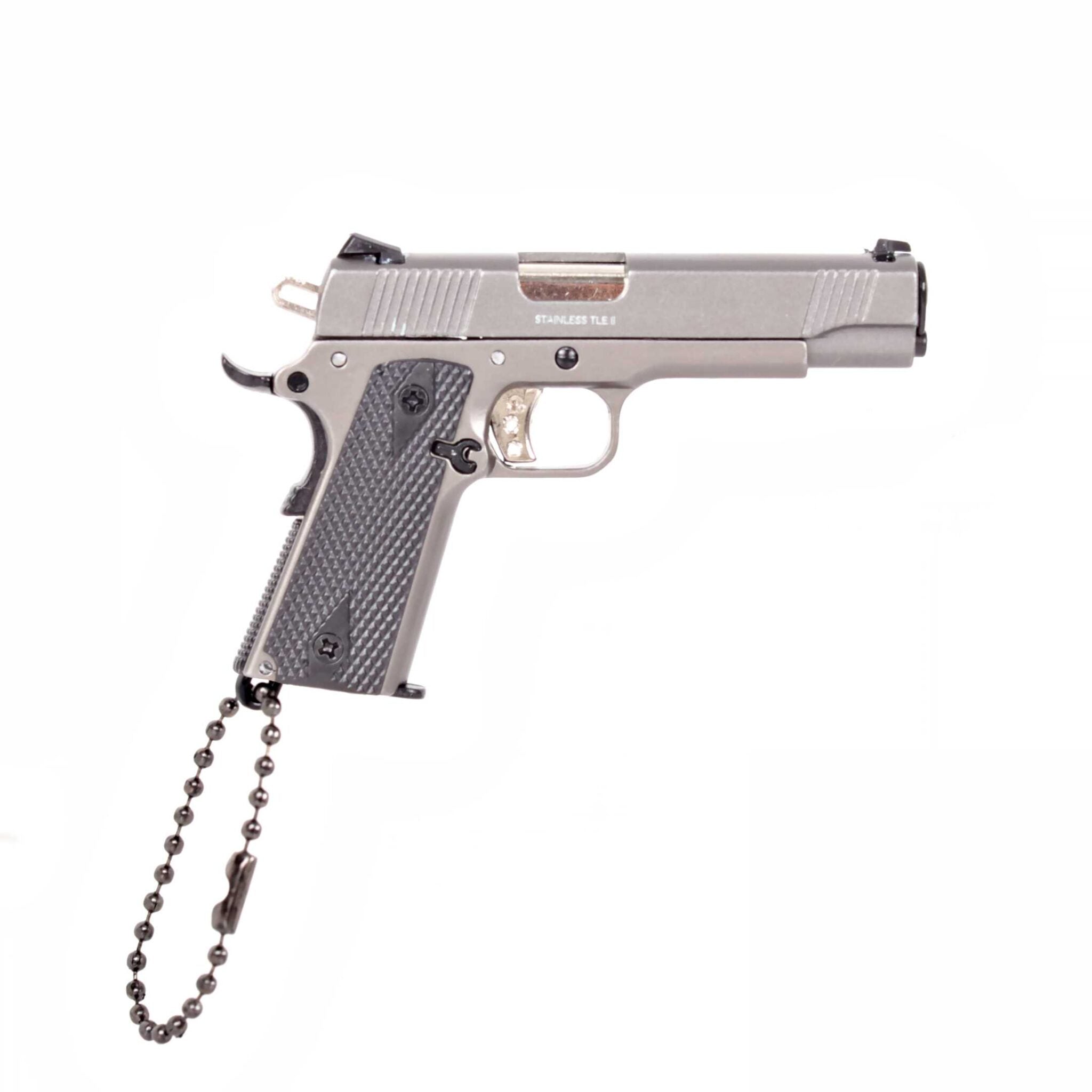 Gerçekçi Sökülebilir ve Kurulabilir Gri Metal Colt Anahtarlık
