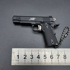 Gerçekçi Sökülebilir ve Kurulabilir Gri Metal Colt Anahtarlık