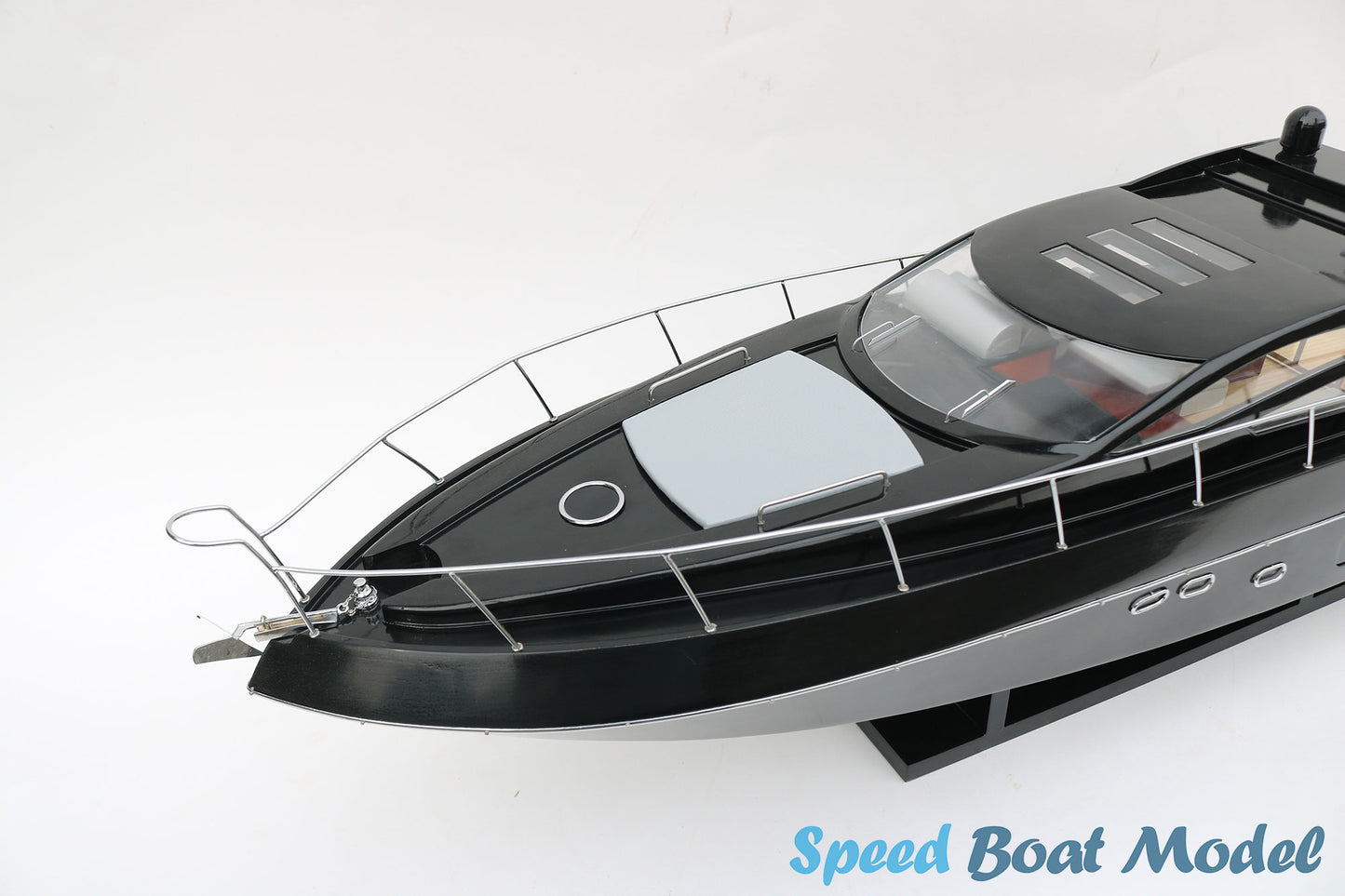 Sunseeker Predator 64 Black Modern Yacht Model 35″