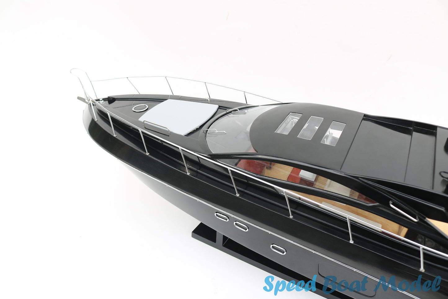 Sunseeker Predator 64 Black Modern Yacht Model 35″