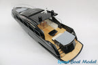 Sunseeker Predator 64 Black Modern Yacht Model 35″
