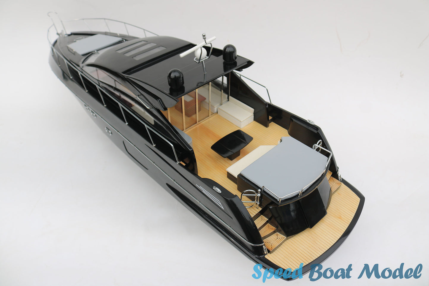 Sunseeker Predator 64 Black Modern Yacht Model 35″