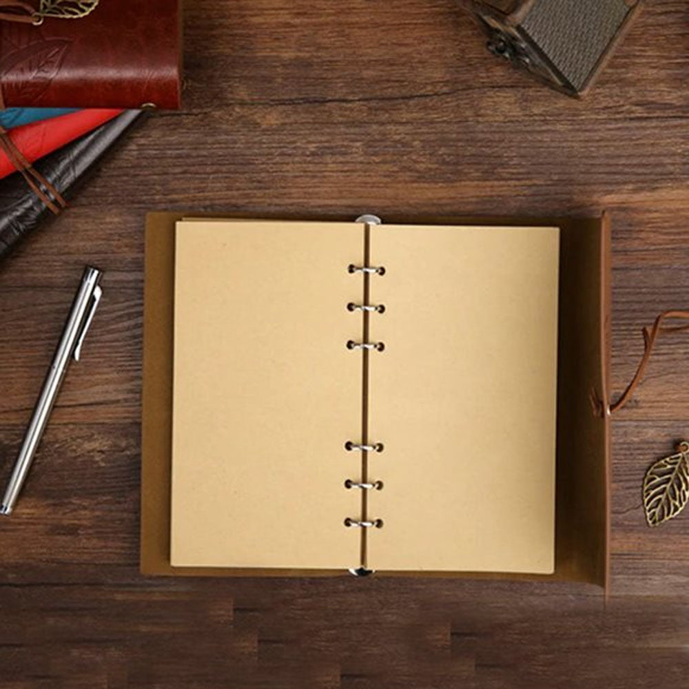 Mor Deri İşleme Defter Kalem Seti