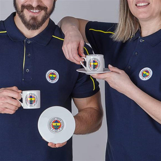 Fenerbahçe Lisanslı Arma Logo 2'li Kahve Fincan Takımı Fb