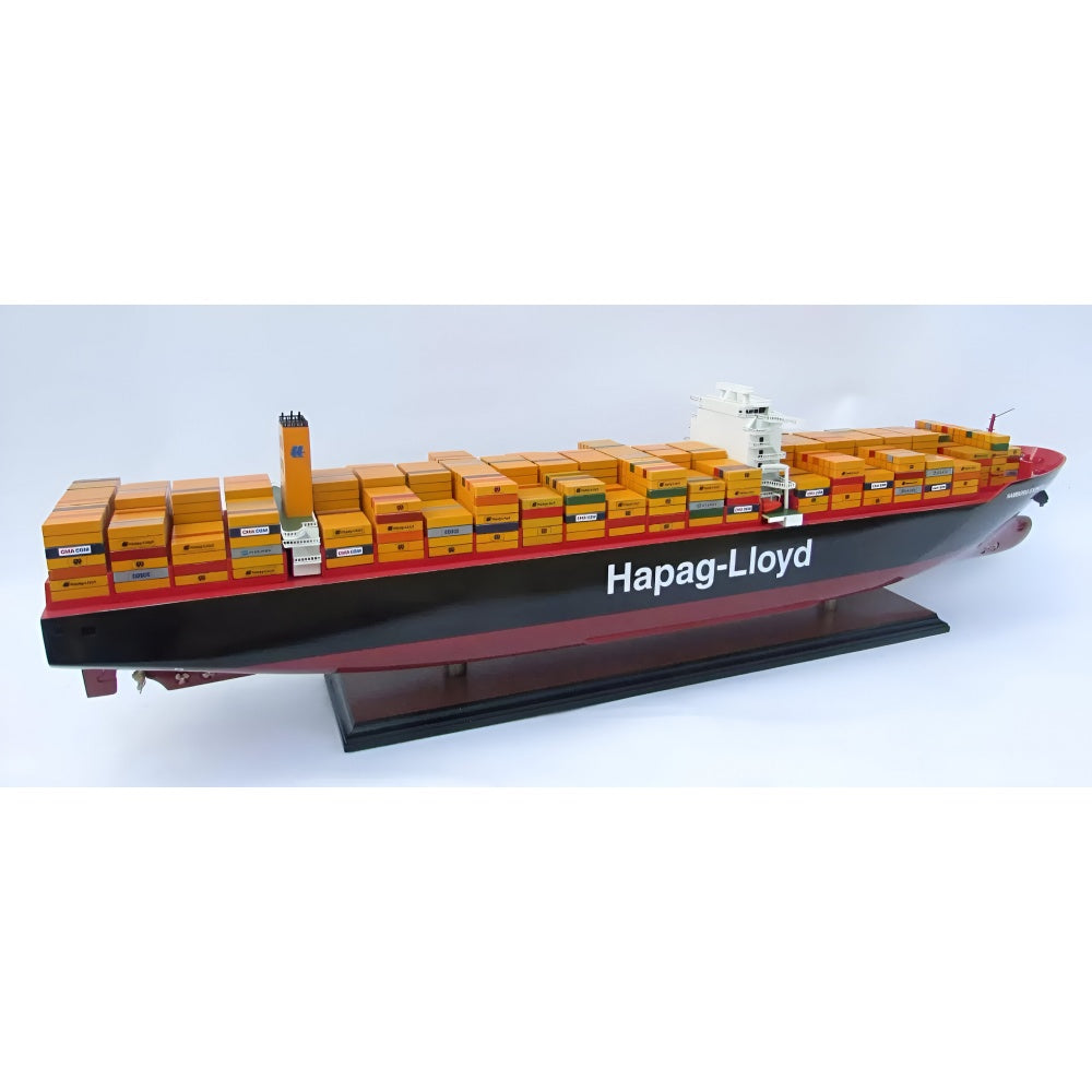 Hapag Lloyd Hamburg Express Konteyner Yük Gemisi, Hazır Dekoratif Gemi Modeli (93 cm)