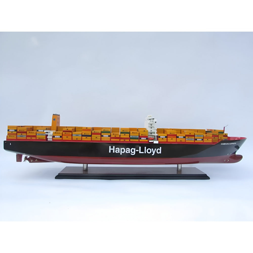 Hapag Lloyd Hamburg Express Konteyner Yük Gemisi, Hazır Dekoratif Gemi Modeli (93 cm)