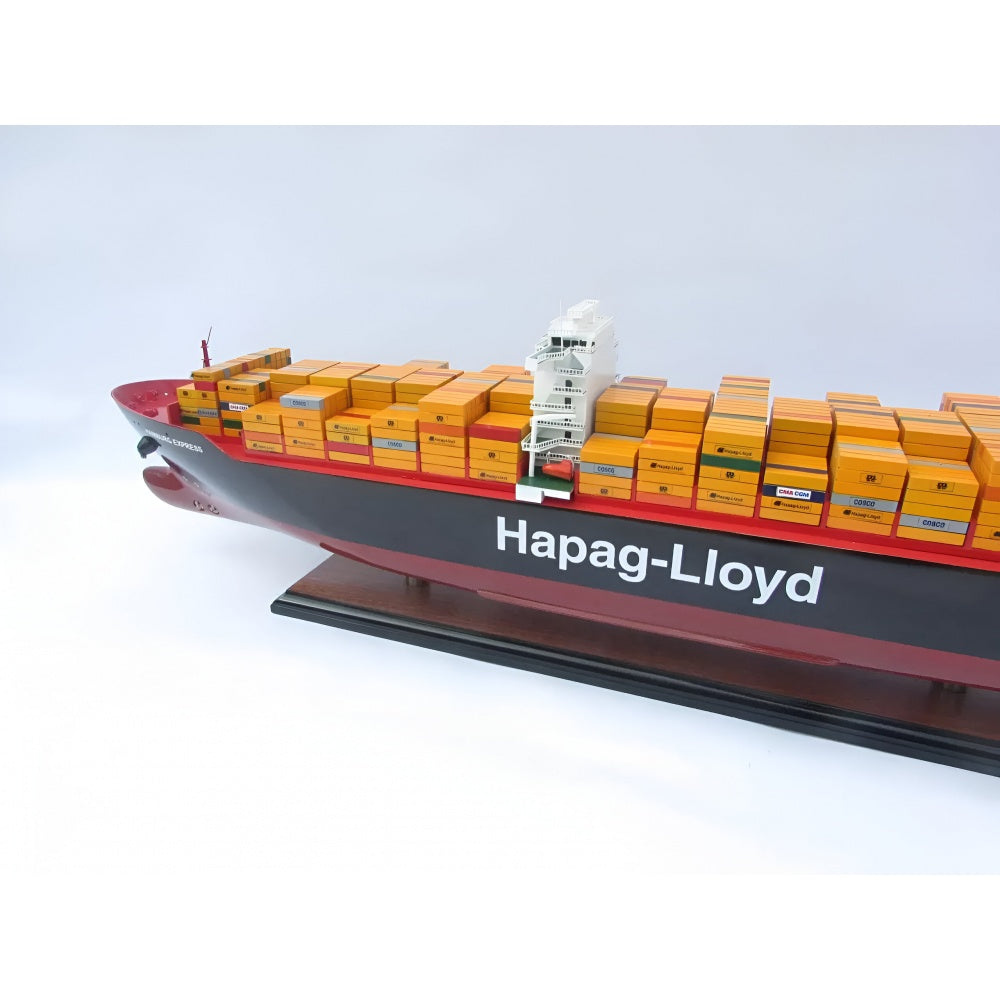 Hapag Lloyd Hamburg Express Konteyner Yük Gemisi, Hazır Dekoratif Gemi Modeli (93 cm)