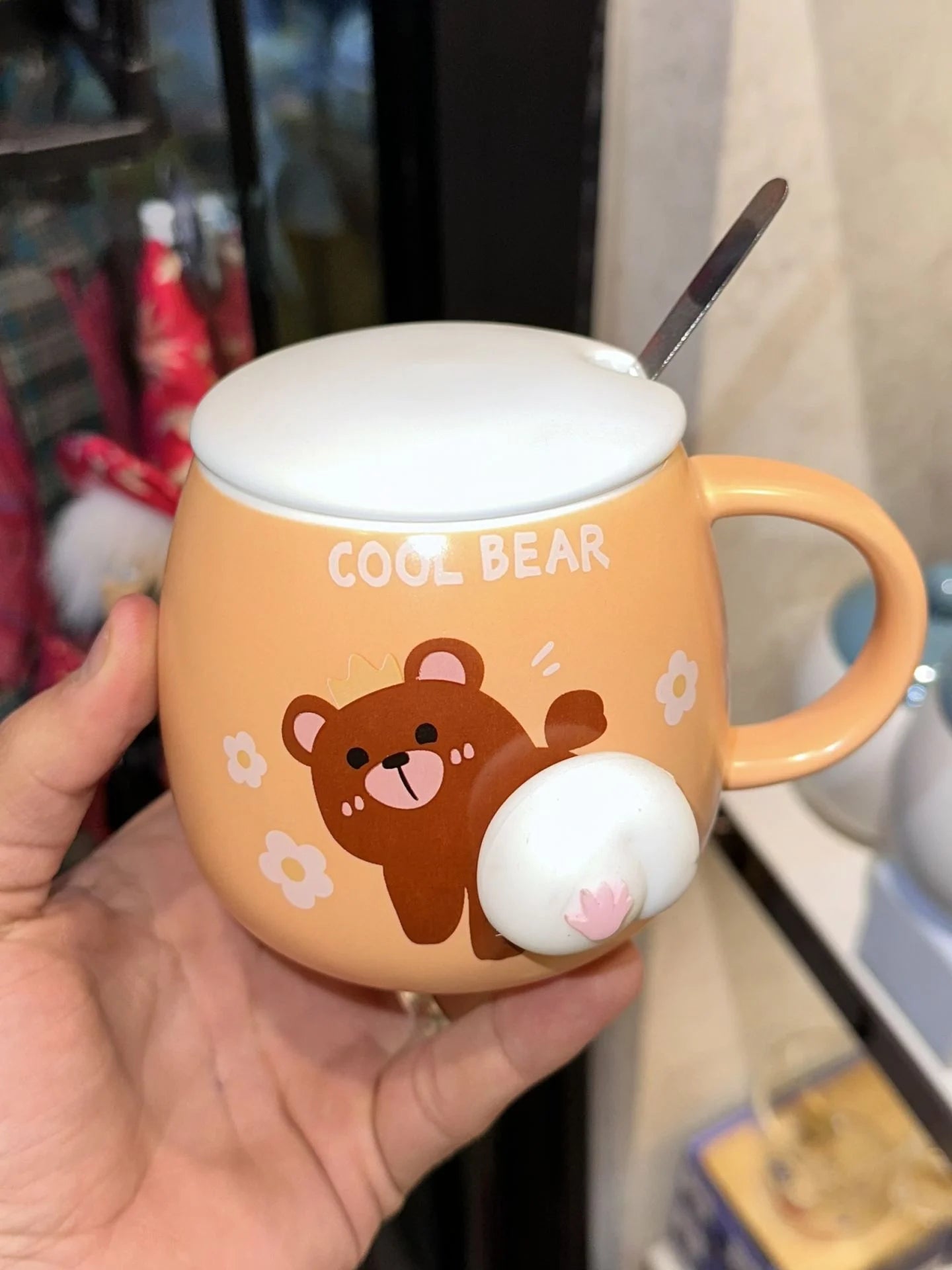 Cool Bear Tasarımlı 3D Baskılı Porselen Lux Kupa Bardak