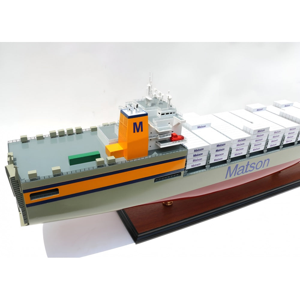 Matson Konteyner Yük Gemisi, Hazır Dekoratif Gemi Modeli (93 cm)