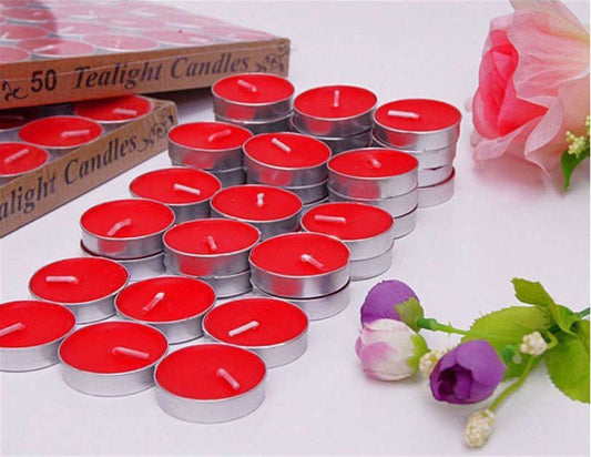 Mum Tealight Kırmızı 50 'li