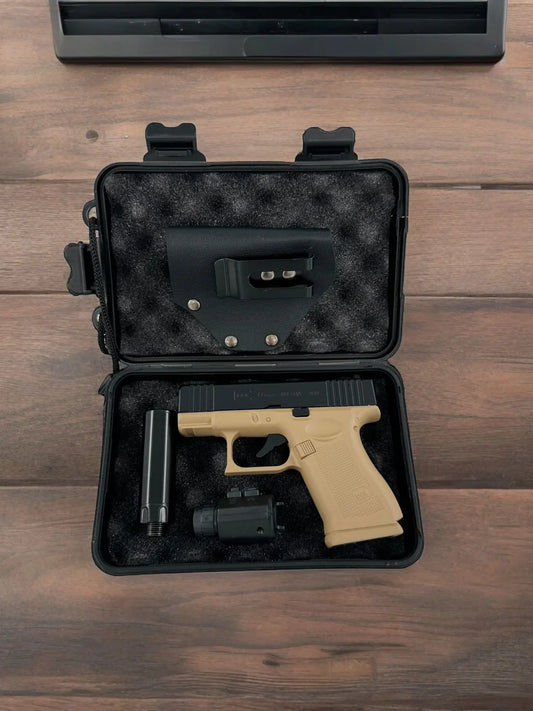 Tam Donanımlı Ekipmanlı Susturuculu Glock 17 Tabanca Çakmak 083