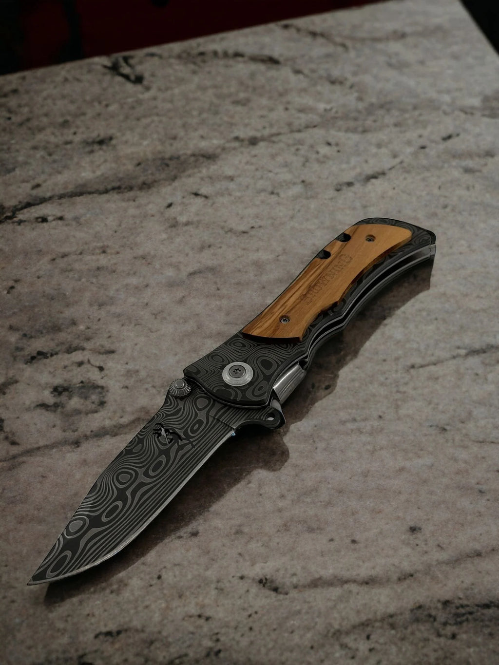 İşlemeli Browning Damascus Çakı 2645