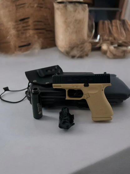 Tam Donanımlı Ekipmanlı Susturuculu Glock 17 Tabanca Çakmak 083