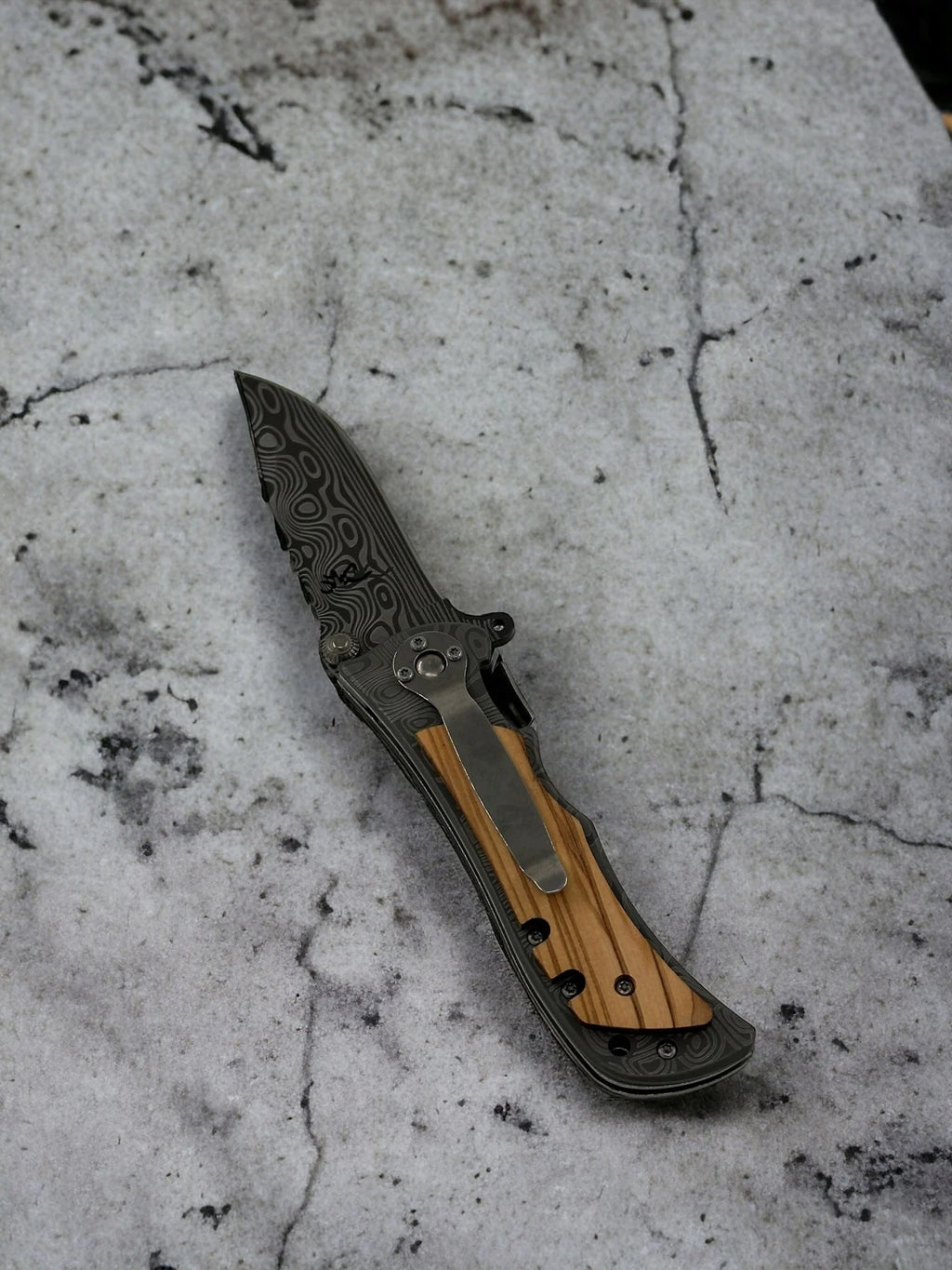 İşlemeli Browning Damascus Çakı 2645
