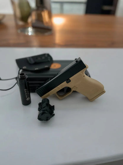 Tam Donanımlı Ekipmanlı Susturuculu Glock 17 Tabanca Çakmak 083