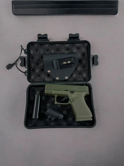 Tam Donanımlı Ekipmanlı Susturuculu Glock 17 Tabanca Çakmak 083