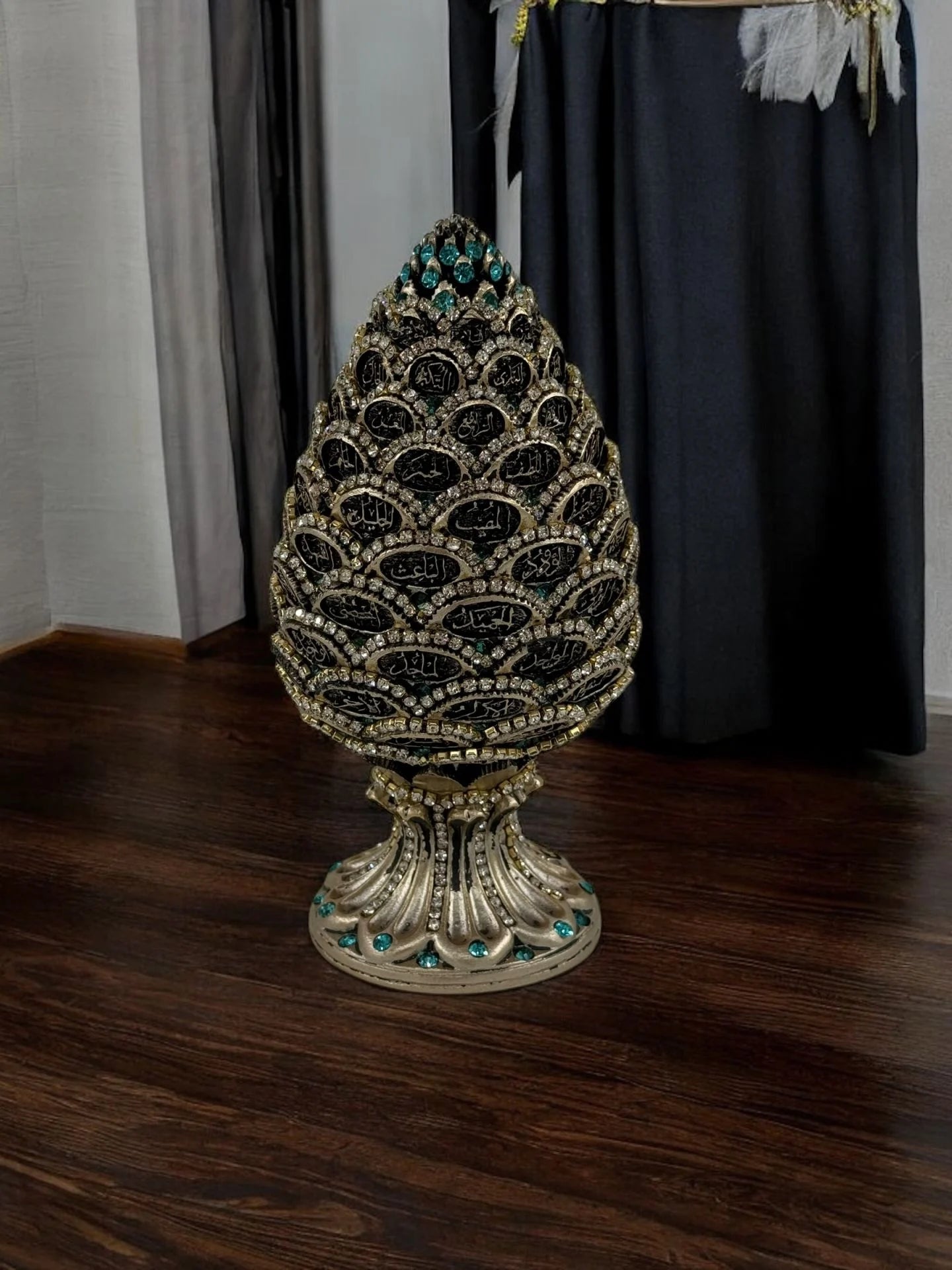 Polyester Özel Taşlı Dualı Kozalak 2652
