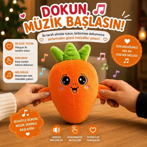 Tene Dokununca Melodi Çalan Peluş Havuç