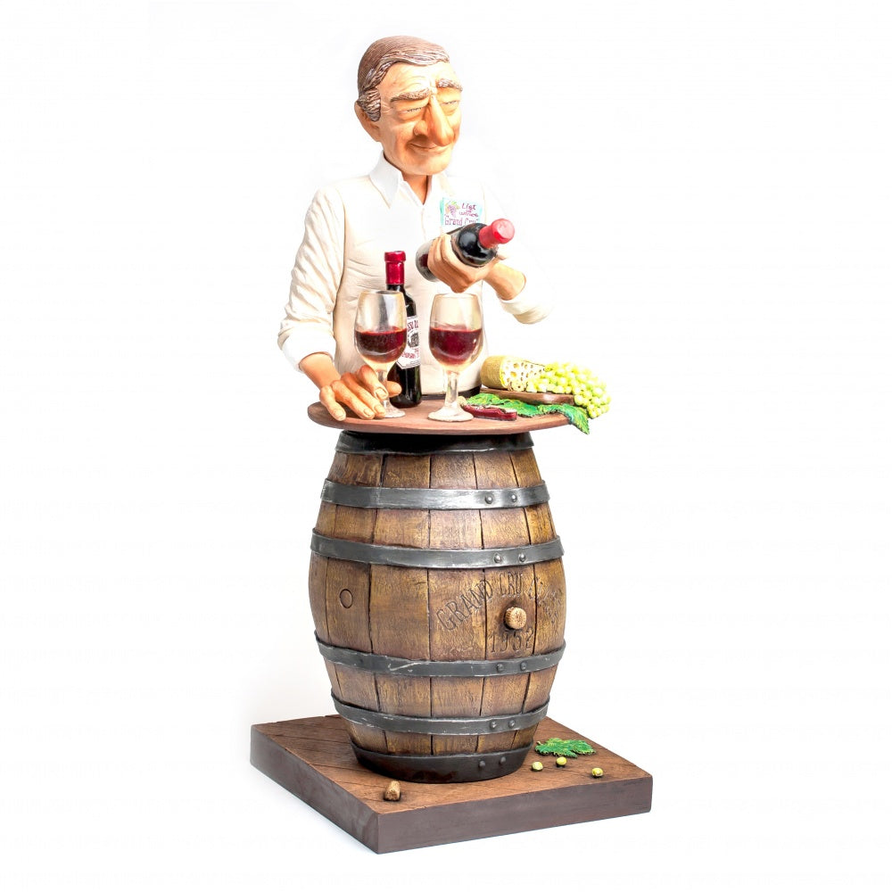 The Wine Lover, Renkli El Boyaması, Dekortif Figür