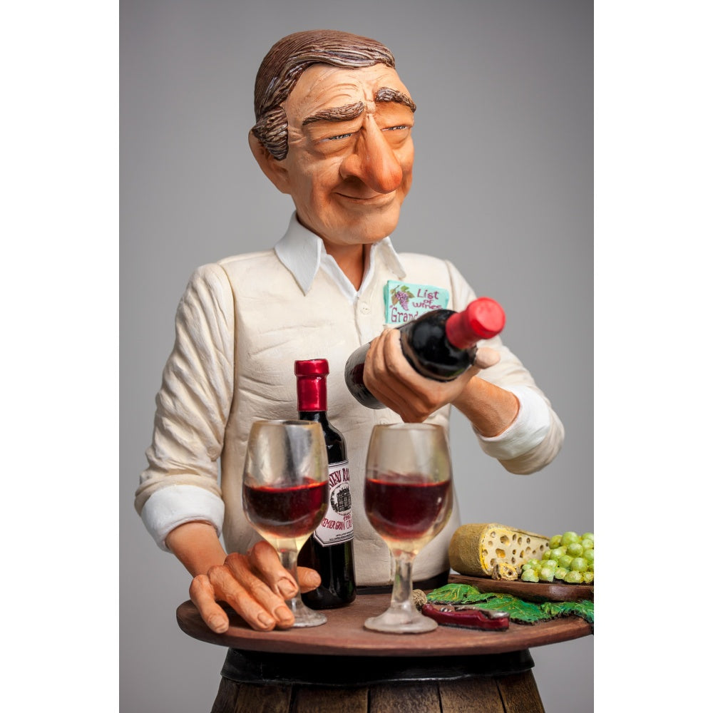 The Wine Lover, Renkli El Boyaması, Dekortif Figür