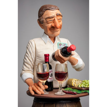 The Wine Lover, Renkli El Boyaması, Dekortif Figür