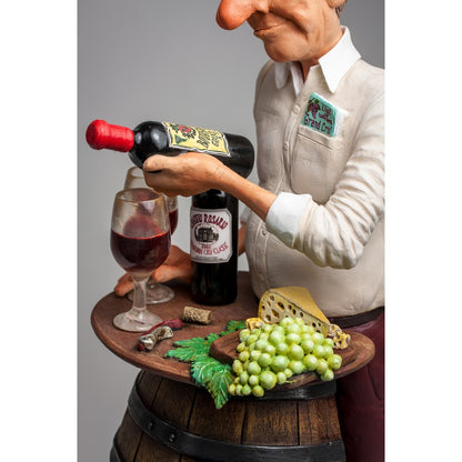 The Wine Lover, Renkli El Boyaması, Dekortif Figür