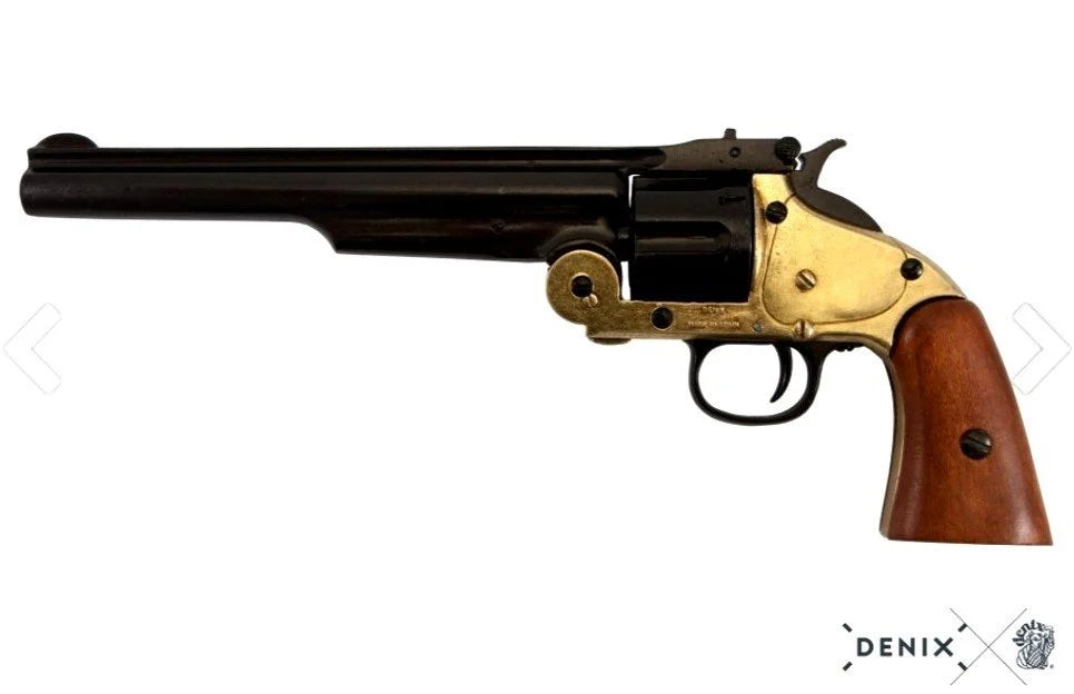 Denix Dekoratif Schofield Cal.45 revolver Designed By Smith & Wesson, USA 1869 Replika Tabanca