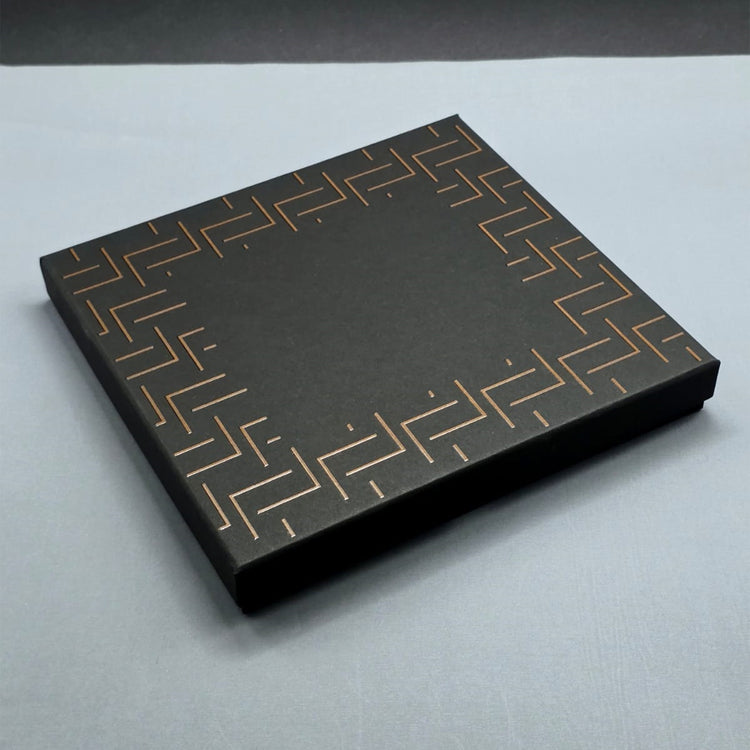Siyah Kutulu Çizgili Lüks Defter Kalem Hediye Seti