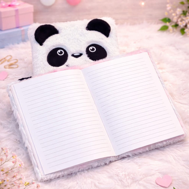 Panda Tasarımlı Peluş Defter