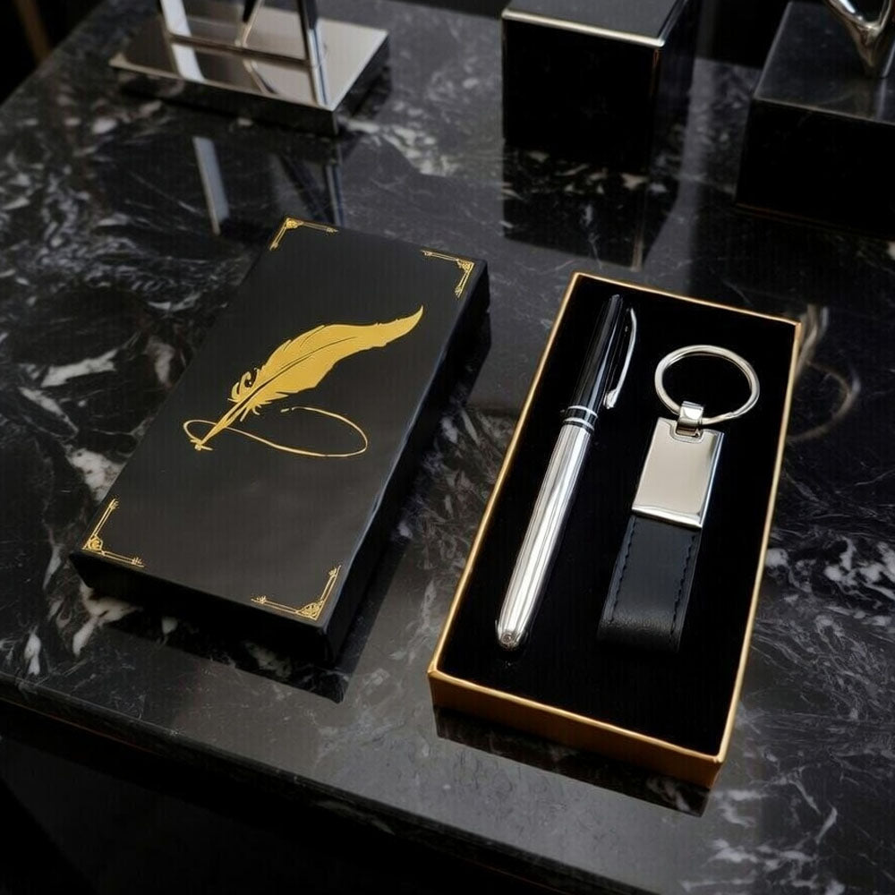 Silver Kalem ve Metal Anahtarlık 2'li Set